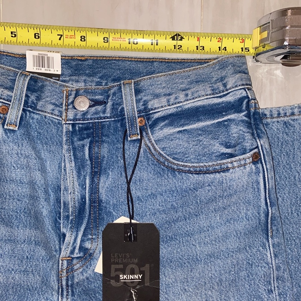 Levi’s Premium 501s High Rise Skinny (2019), Capital E, 29x28, NWT, $98 MSRP - Picture 7 of 15